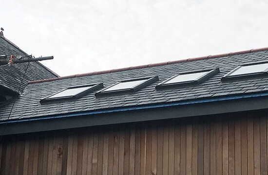 Barn conversion in Langford Barton roof windows